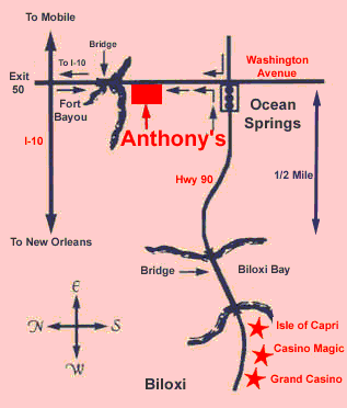 Map to Anthony's